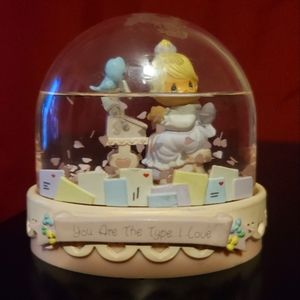 1992 Enesco Precious Moments Water Globe Valentines "You Are The Type I Love"